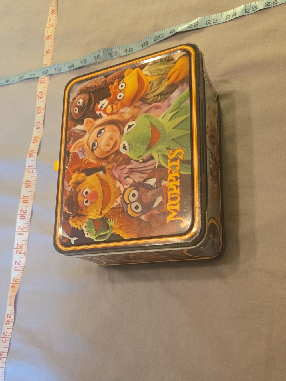 Thermos Muppets Tin Lunch Box with Yellow and Green Artwork
